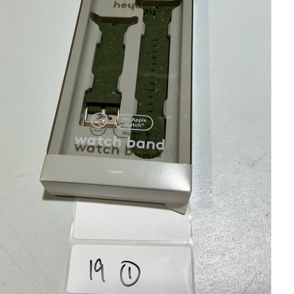 Heyday Apple Watch Band 42 44 45 49mm Olive Speckle Silicone New